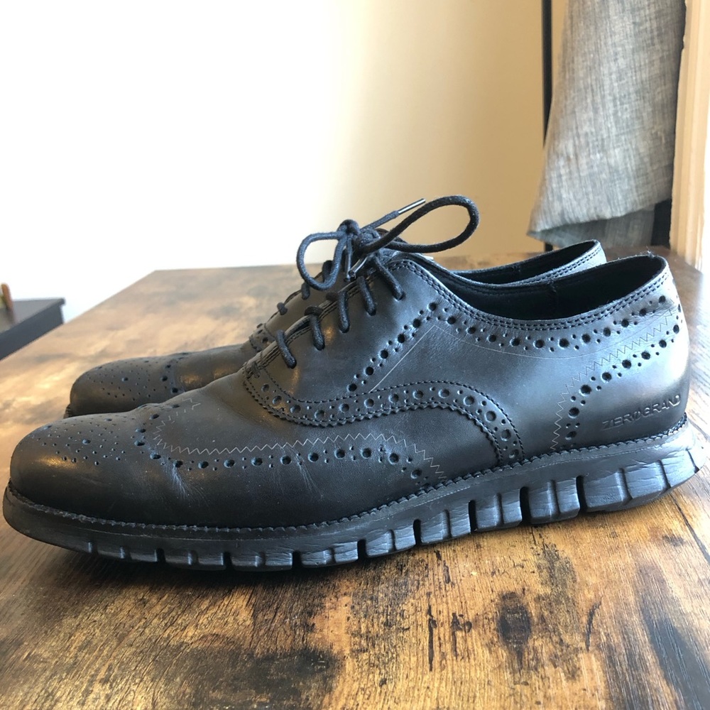 Men's Zerogrand Wingtip Oxford Men's 9.5 Black